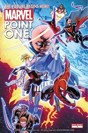 Point One #1 by David Lapham, Christopher Yost, Paul Neary, Morry Hollowell, Michael Babinkski, Matt Fraction, Bryan Hitch, Lee Loughridge, GURU-eFX, Marte Gracia, Javier Rodriguez, Javier Pulido, Salvador Larroca, Rob DeLatorre, Sonia Oback, Ryan Stegman, Terry Dodson, Adam Kubert, Dexter Vines, Rachel Dodson, Ed Brubaker, Ed McGuinness, Fred Van Lente, Jeph Loeb, Paul Mounts, Brian Michael Bendis