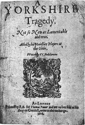 A Yorkshire Tragedy by Thomas Middleton