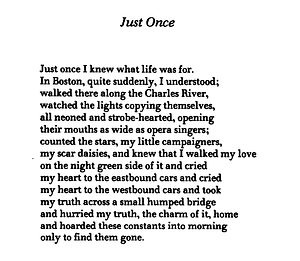 Just Once by Anne Sexton