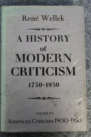American Criticism, 1900-1950 by René Wellek