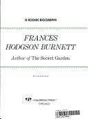 Frances Hodgson Burnett: Author of The Secret Garden by Carol Greene