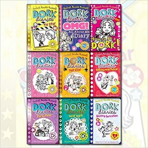 Skating Sensation, TV Star, Holiday Heartbreak, Dear Dork, Omg All About me Dairy, Dork Diaries, Party Time, Pop Star, How to be a Dork WBD by Rachel Renée Russell