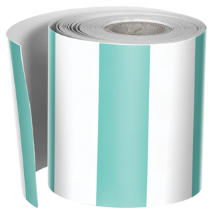 Simply Stylish Turquoise Stripe Rolled Straight Borders by 