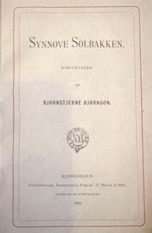 Synnøve Solbakken by Bjørnstjerne Bjørnson