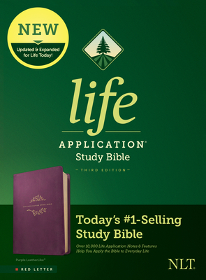 NLT Life Application Study Bible, Third Edition (Red Letter, Leatherlike, Purple) by 