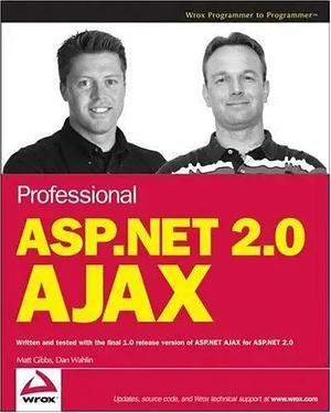 Professional ASP.NET 2.0 AJAX by Matt Gibbs, Dan Wahlin