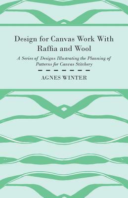 Design for Canvas Work With Raffia and Wool by Agnes Winter