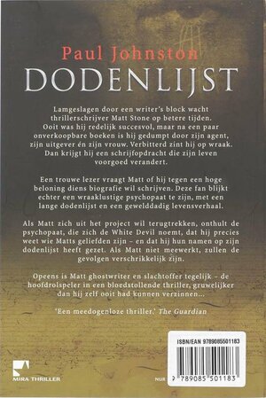 Dodenlijst by Paul Johnston