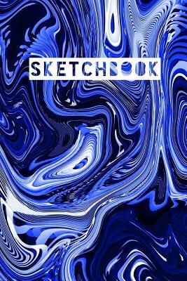 Sketchbook: Abstract Liquid Marble Mirror Blue Design by Frasier Cheng-Binns