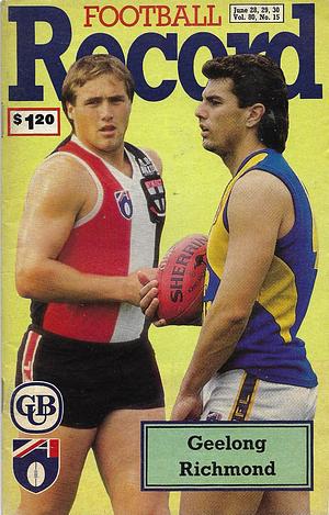 1991 Round 15 Footy Record Geelong vs. Richmond by 