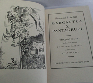 Gargantua & Pantagruel The Five Books by Lynd Ward, François Rabelais