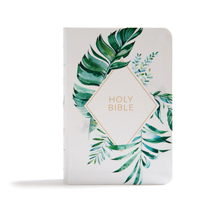 CSB On-The-Go Bible, White Floral Textured Leathertouch by Csb Bibles by Holman
