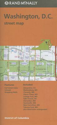 Folded Map Washington Streets DC by Rand McNally