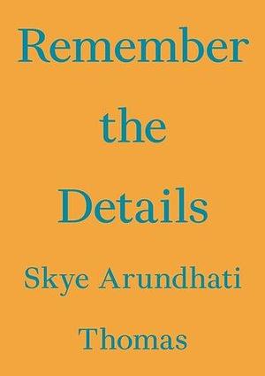 Remember the Details by Skye Arundhati Thomas