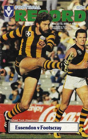 1984 Round 9 Footy Record Essendon vs. Footscray by 