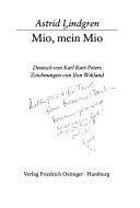 Mio, mein Mio by Astrid Lindgren