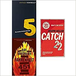 Slaughterhouse 5, Fahrenheit 451, Catch-22 Collection 3 Books Set by Joseph Heller, Kurt Vonnegut, Ray Bradbury