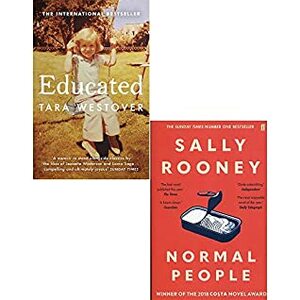 Educated and Normal People 2 Books Collection Set by Sally Rooney, Tara Westover