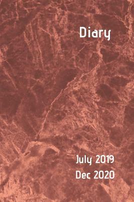 Diary July 2019 Dec 2020: Burgency red marble design. 6x9 week to a page 18 month diary. Space for notes and to do list on each page. Perfect fo by Simple Diary Planners