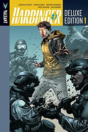 Harbinger: Deluxe Edition, Book 1 by Khari Evans, Patrick Zircher, Lewis LaRosa, Chris Sotomayor, Robert Steen, Joshua Dysart, Jelena Kevic-Djurdjevic, Mico Suayan, Dimi Macheras, Pere Pérez, Stefano Gaudiano, Clayton Henry, David Aja, Matt Milla, Barry Kitson, Arturo Lozzi, Moose Baumann, Jim Muniz, Andrew Hennessy, Matthew Clark, Dave Lanphear, Brian Reber, Clayton Crain, Ian Hannin, Doug Braithwaite, Matthew Waite, Lee Garbett, Jeremy Cox, Alvaro Martinez, Philippe Briones, Jeff Lemire, Emanuela Lupacchino, Brian Thies, Matt Ryan, Trevor Hairsine, Amy Reeder, Dan Brown