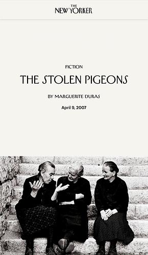 The Stolen Pigeons by Marguerite Duras