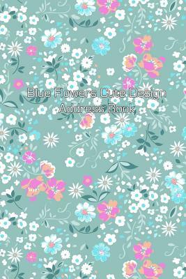 Blue Flowers Cute Design Address Book by Jot Spot Stationary