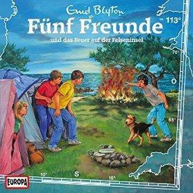 Fünf Freunde und das Feuer auf der Felseninsel by Enid Blyton, Katrin McClean