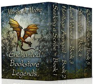 Enchanted Bookstore Legends: 5-book complete epic fantasy romance box set by Marsha A. Moore, Marsha A. Moore