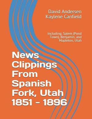 News Clippings From Spanish Fork, Utah 1851 - 1896: Including: Salem (Pond Town), Benjamin, and Mapleton, Utah by David Andersen, Kaylene Canfield