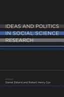 Ideas and Politics in Social Science Research by Daniel Béland, Robert Henry Cox