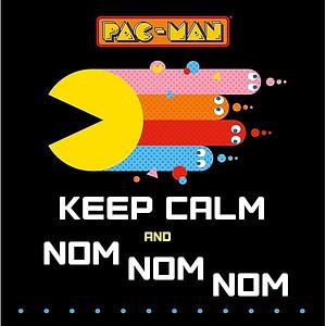 Pac-Man: Keep Calm and Nom Nom Nom by Sia Dey