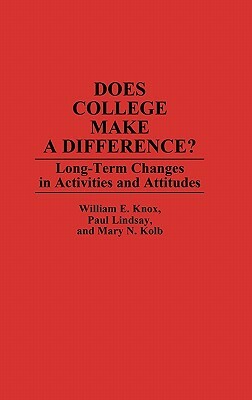 Does College Make a Difference?: Long-Term Changes in Activities and Attitudes by William Knox, Mary Kolb, Paul Lindsay