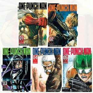 One-Punch Man Volume 1-5 Collection 5 Books Bundle by ONE, Yusuke Murata
