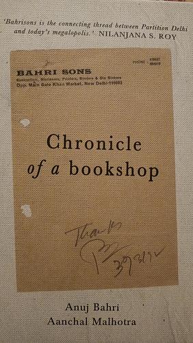 Chronicle of a bookshop  by Anuj Bahri, Aanchal Malhotra