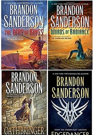 Stormlight Archive 4 Book Set: The Way of Kings, Words of Radiance, Edgedancer, Oathbringer by Brandon Sanderson