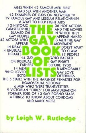 Gay Book of Lists by Leigh W. Rutledge