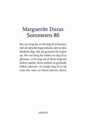 Sommeren 80 by Marguerite Duras