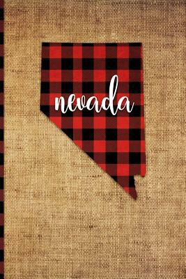 Nevada: 6 X 9 108 Pages: Buffalo Plaid Nevada State Silhouette Hand Lettering Cursive Script Design O by Print Frontier