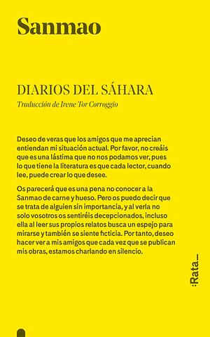 Diarios del Sáhara by Sanmao