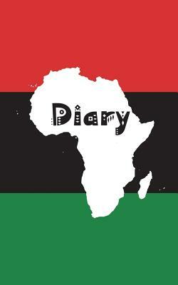 Diary: Pan-African flag & Africa cover w/ tribal font, 100 pages, 5"x8", glossy by Art by Terri