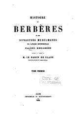 Histoire des Berbères by Ibn Khaldoun