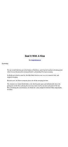 Seal It With A Kiss by magisterpavus