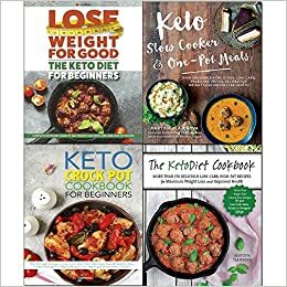 Keto slow cooker & one-pot meals, crock pot and keto diet for beginners 4 books collection set by Martina Slajerova, CookNation