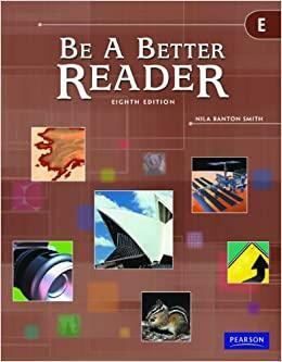Be a Better Reader Level E Student Worktext by Pearson School