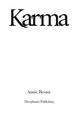 Karma by Annie Besant