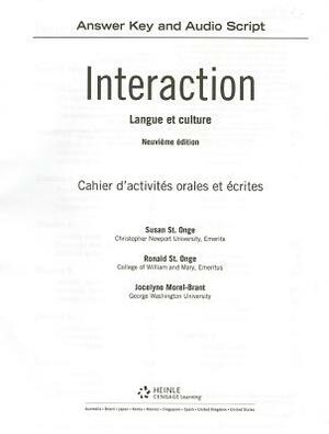 Interaction: Langue Et Culture by Susan St. Onge, Ronald St. Onge