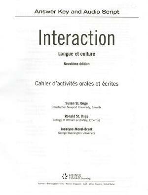 Interaction: Langue Et Culture by Ronald St. Onge, Susan St. Onge