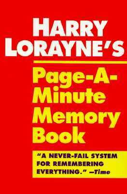 Harry Lorayne's Page-A-Minute Memory Book by Harry Lorayne