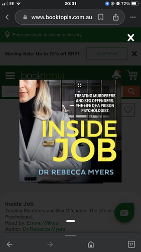 Inside Job Treating Murderers and Sex Offenders. The Life of a Prison Psychologist. by Rebecca Myers