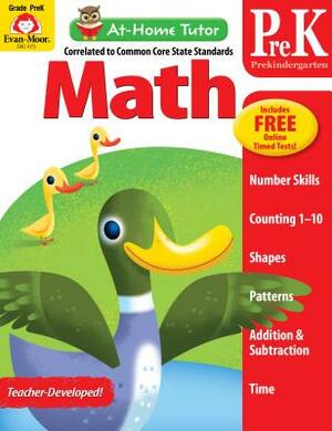 At Home Tutor Math, Grade Pre-K by Evan-Moor Educational Publishers